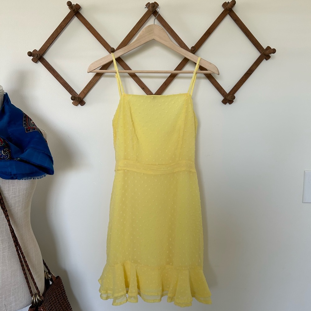 💫Altar’d State | Dot Yellow Sleeveless Dress